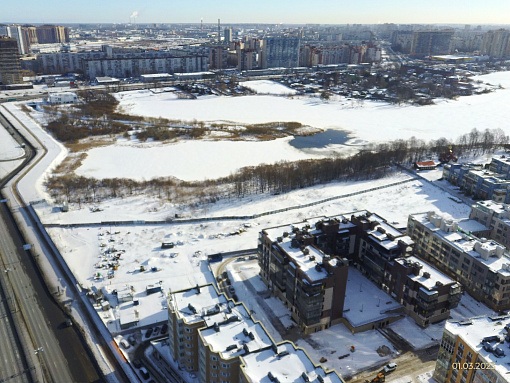 БФА в Озерках, вид в сторону Выборгского шоссе