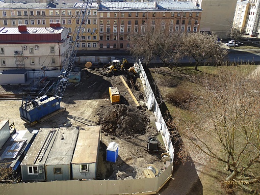 БФА, клубный дом Дуалист, строительная площадка и Курский сквер