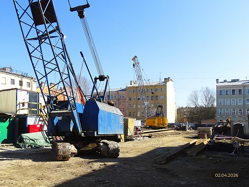 БФА, клубный дом Дуалист, строительная площадка, вид в сторону Воронежской ул.