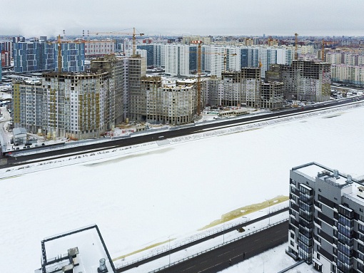 БФА Огни Залива, 3 очередь, вид со стороны канала