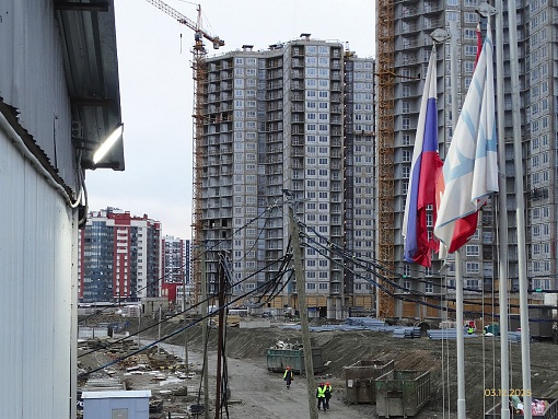 БФА Огни Залива, участок 269, вид со штаба строительства