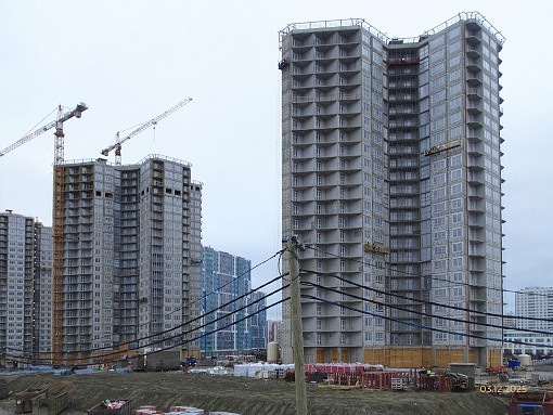 БФА Огни Залива, участок 270, вид со штаба строительства