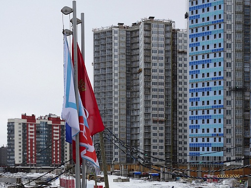 БФА Огни Залива, уч. 269, вид в сторону Ленинского пр.