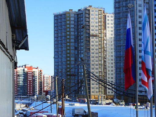 БФА Огни Залива, уч. 269, вид в сторону Ленинского пр.