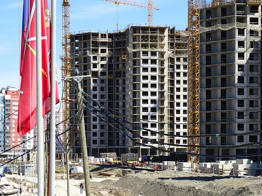 БФА Огни Залива, уч. 269, вид в сторону Ленинского пр.