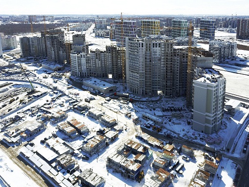 БФА Огни Залива, 3 очередь, вид со стороны Ленинского пр.