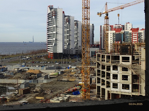 БФА Огни Залива, участок 270, вид в сторону Лахты с уровня 7 этажа